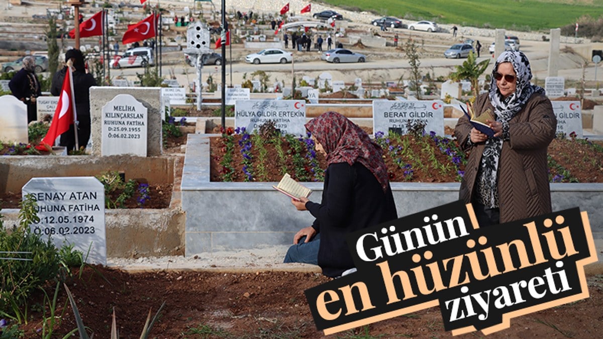 Depremde hayatını kaybedenlerin yakınları mezarlıklara koştu: Gözyaşları dinmedi…