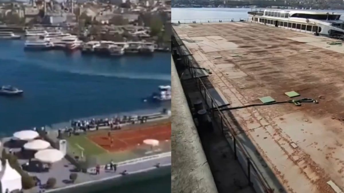 Ekrem – Dilek İmamoğlu gösteri maçı yapmıştı… Haliç’in göbeğindeki tenis kortu acınacak halde!