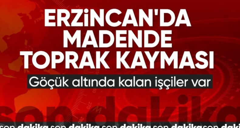 Erzincan’da altın madeni bölgesinde toprak kayması