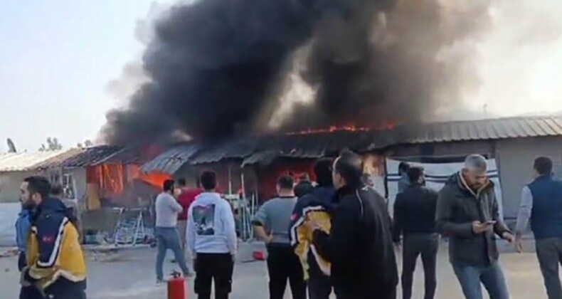 Hatay’da korku dolu anlar! 3 konteyner alevlere teslim oldu