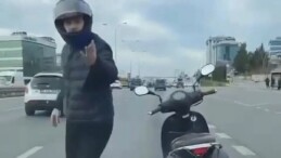 İstanbul’da motosikletli magandalar bebekli ailenin aracına saldırdı