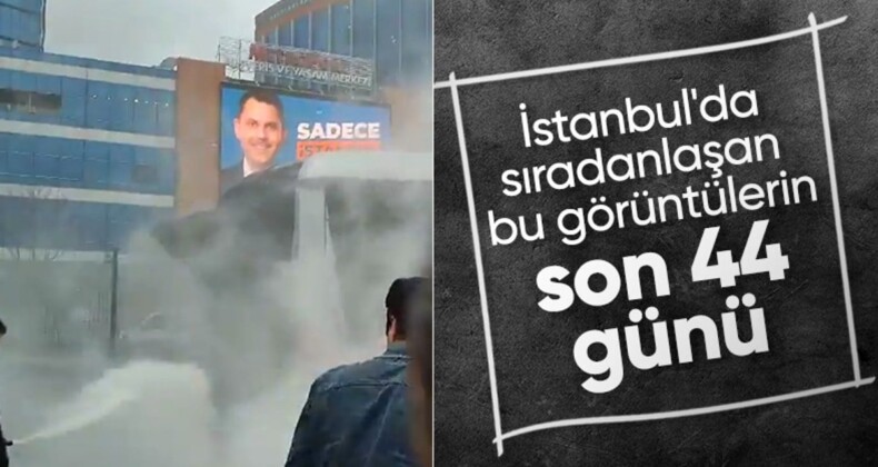 İstanbul’da sıradan görüntü! Metrobüsün motor kısmında yangın çıktı