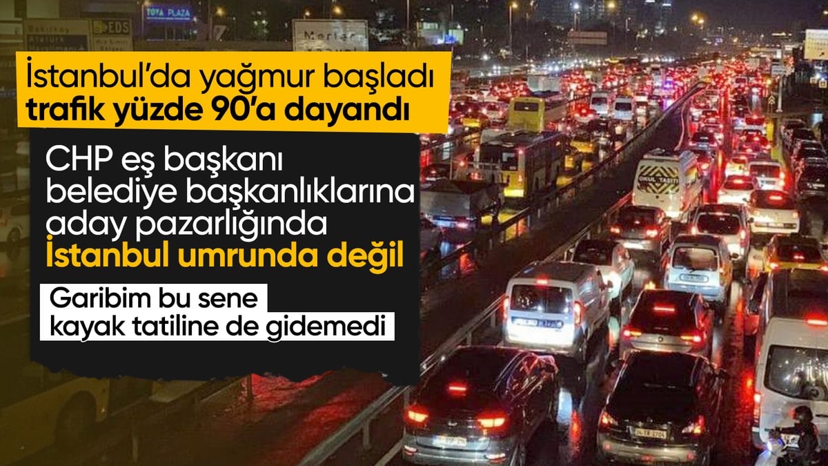 İstanbul’un trafik çilesi! Trafik durma noktasına geldi