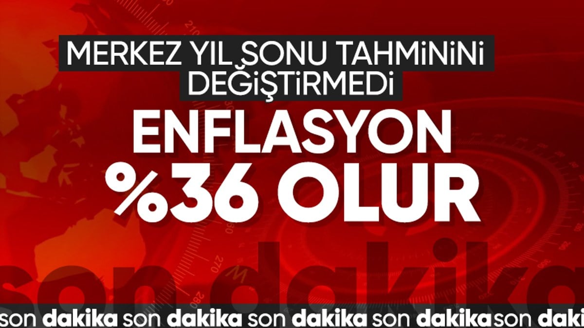 TCMB’nin 2024 yıl sonu enflasyon tahmini: Yüzde 36