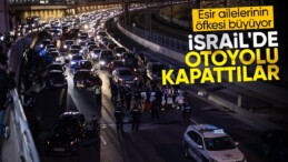 Tel Aviv’de, Gazze’deki İsrailli esirlerin yakınları otoyolu kapattı