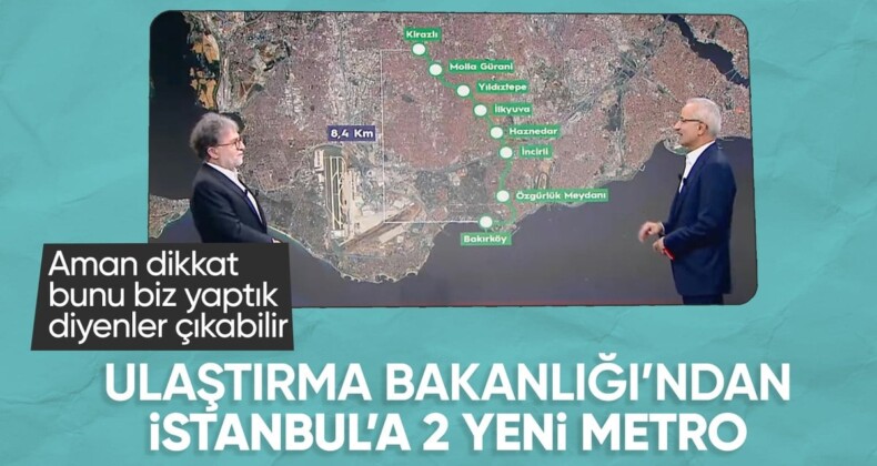 Abdulkadir Uraloğlu açıkladı! İstanbul’a iki yeni metro hattı geliyor