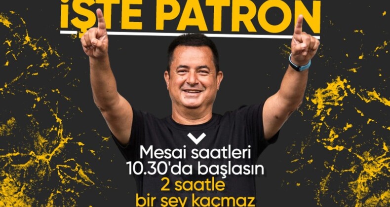 Acun Ilıcalı’dan yine ‘mesai saati’ çıkışı: 10.30’da başlamalı