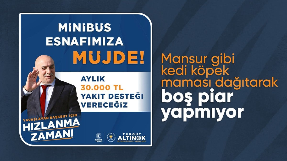 Ankara adayı Turgut Altınok’tan bir müjde de minibüs esnafına