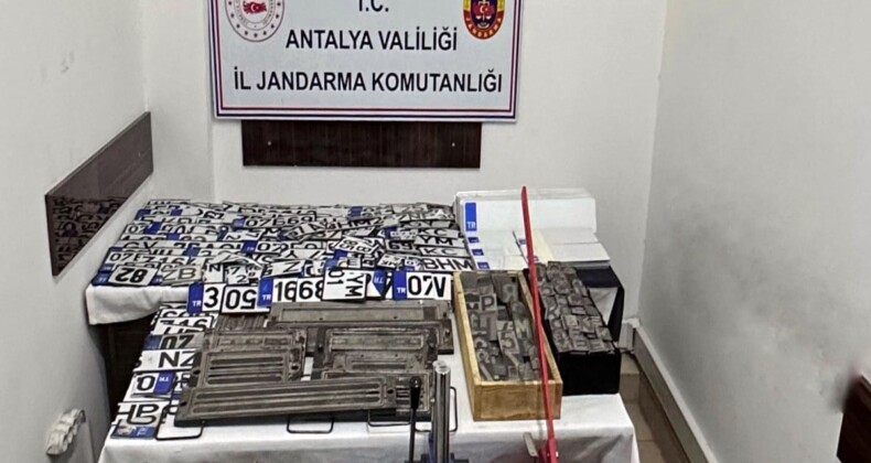 Antalya’da sahte plaka atölyesine baskın: 1 kişi gözaltına alındı