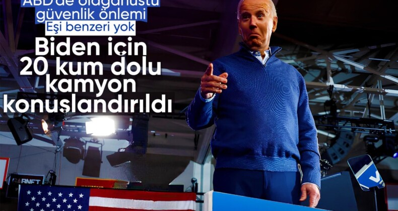 Biden’dan seçim kampanyasına özel güvenlik önlemi: 20 kum dolu kamyon konuşlandırıldı