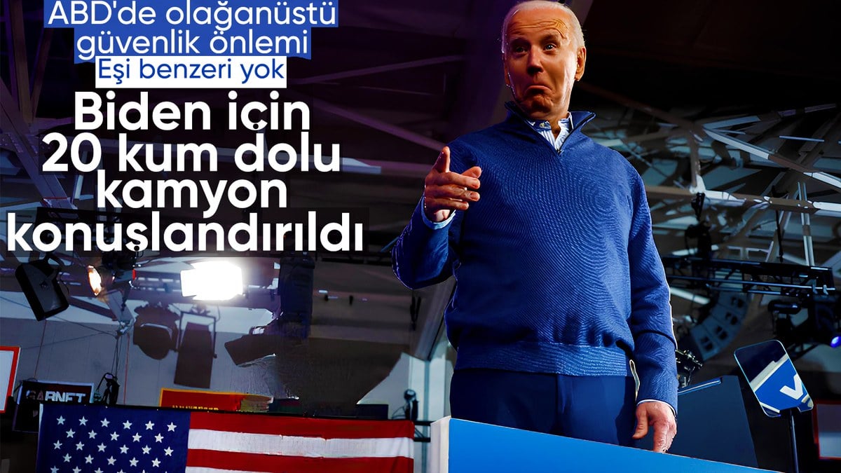 Biden’dan seçim kampanyasına özel güvenlik önlemi: 20 kum dolu kamyon konuşlandırıldı