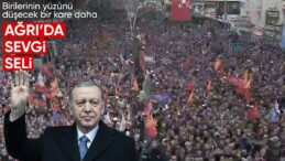 Cumhurbaşkanı Erdoğan, Ağrı’da coşkulu bir kalabalık tarafından karşılandı