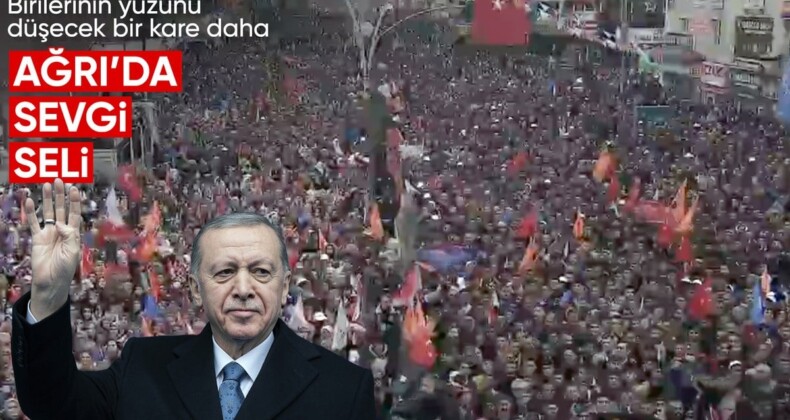 Cumhurbaşkanı Erdoğan, Ağrı’da coşkulu bir kalabalık tarafından karşılandı