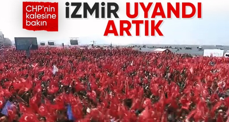 Cumhurbaşkanı Erdoğan, İzmir’de coşkuyla karşılandı