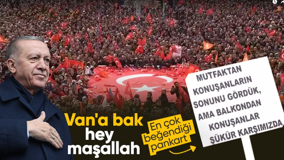 Cumhurbaşkanı Erdoğan Van’da! 55 bin kişi karşıladı