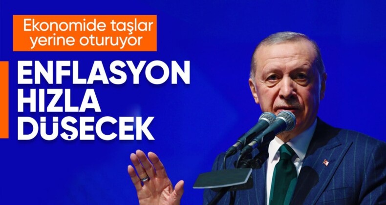 Cumhurbaşkanı Erdoğan’dan ekonomi mesajı! “Enflasyon hızla düşecek”