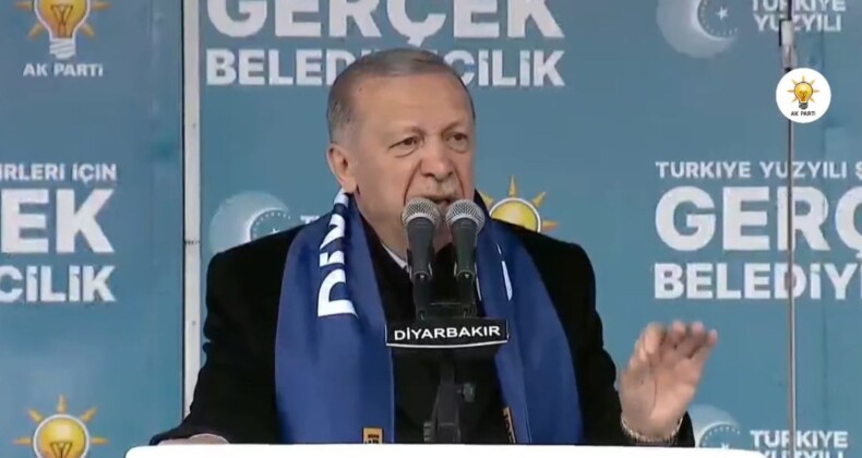 Cumhurbaşkanı Erdoğan’ı Diyarbakır’da 70 bin kişi karşıladı