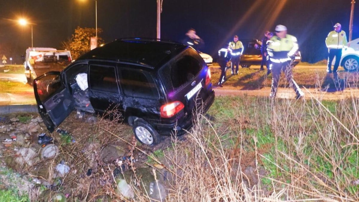 Edirne’de 20 kilometrelik kovalamaca kazayla son buldu