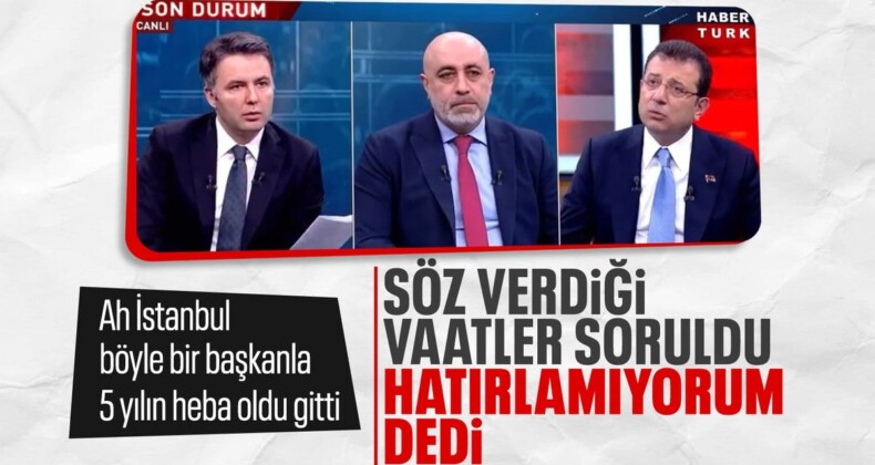 Ekrem İmamoğlu’na 2019’da İstanbullulara verdiği vaatler soruldu! “Hatırlamıyorum”