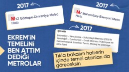 Ekrem İmamoğlu’nun metrolara temel atma yalanı