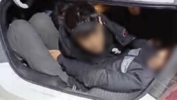 Elazığ’da otomobil bagajında 3 kaçak göçmen bulundu