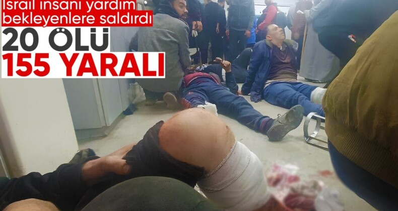 İsrail vahşeti! İnsani yardım bekleyen Filistinlileri vurdular: 20 ölü