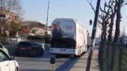 İstanbul’da bu kez de Ekrem İmamoğlu’nun seçim otobüsü arızalandı