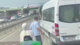 İstanbul’da minibüs sürücüleri birbirine girdi! Bıçaklar çekildi