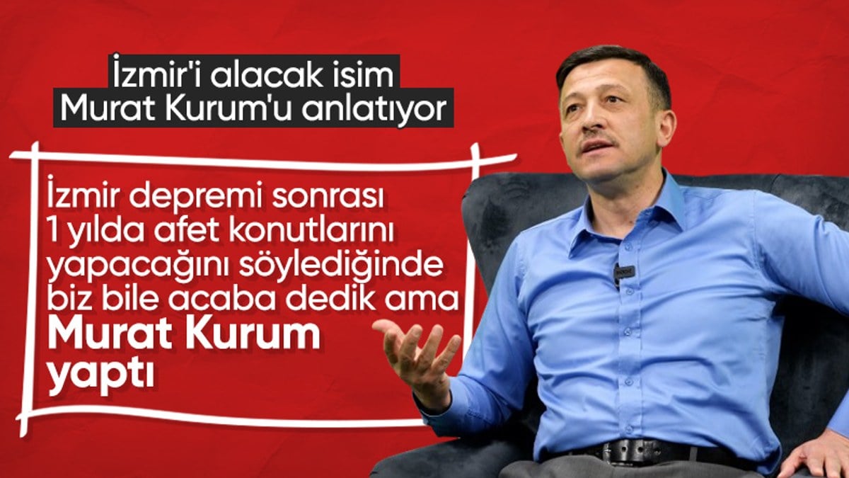 İzmir adayı Hamza Dağ, Murat Kurum’u anlattı: ‘Bu işin erbabı’