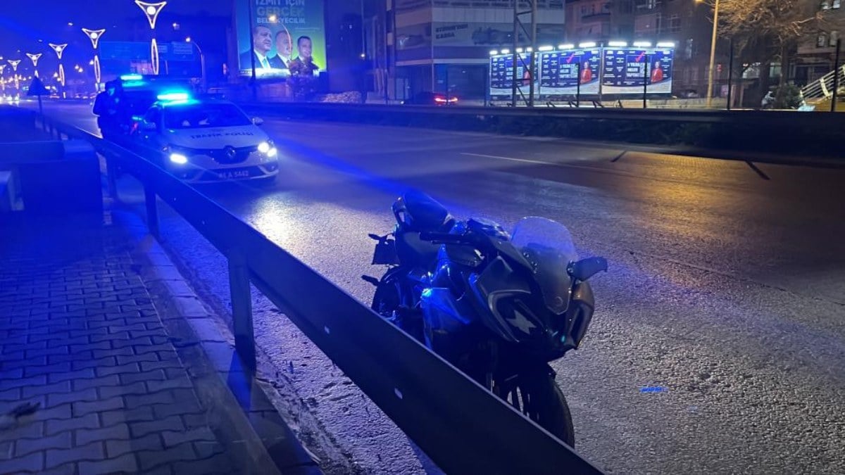 Kocaeli’de otomobilin çarpıp kaçtığı motosikletli alkollü çıktı
