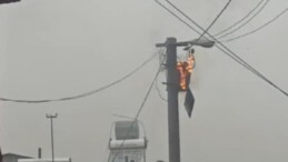 Mardin’de elektrik sayaçlarının içinde olduğu otomasyon panosu yandı
