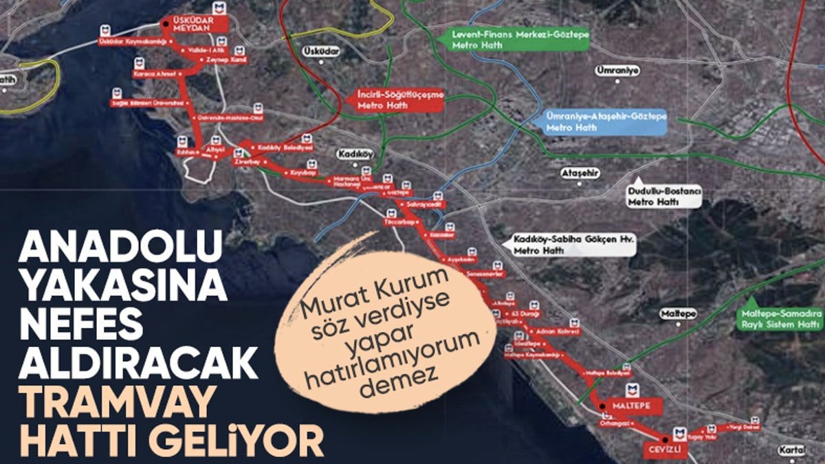 Murat Kurum paylaştı: 4 ilçeyi birbirine bağlayacak tramvay hattı geliyor