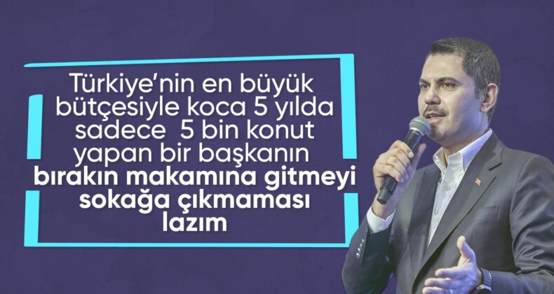 Murat Kurum: Reklam var, konser var kentsel dönüşüm yok