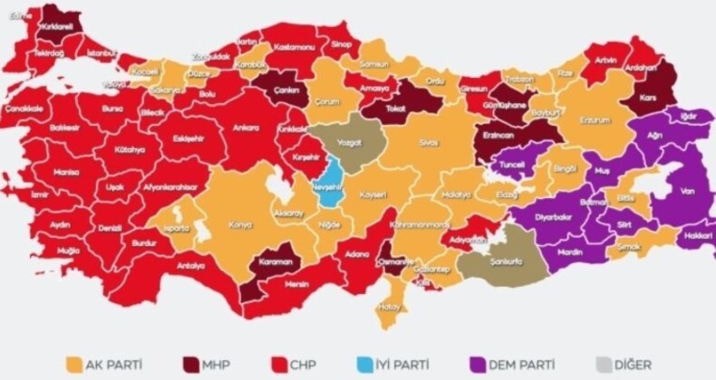 31 Mart Seçimleri’nde partilerin en yüksek ve en düşük oy aldıkları kentler hangileri?