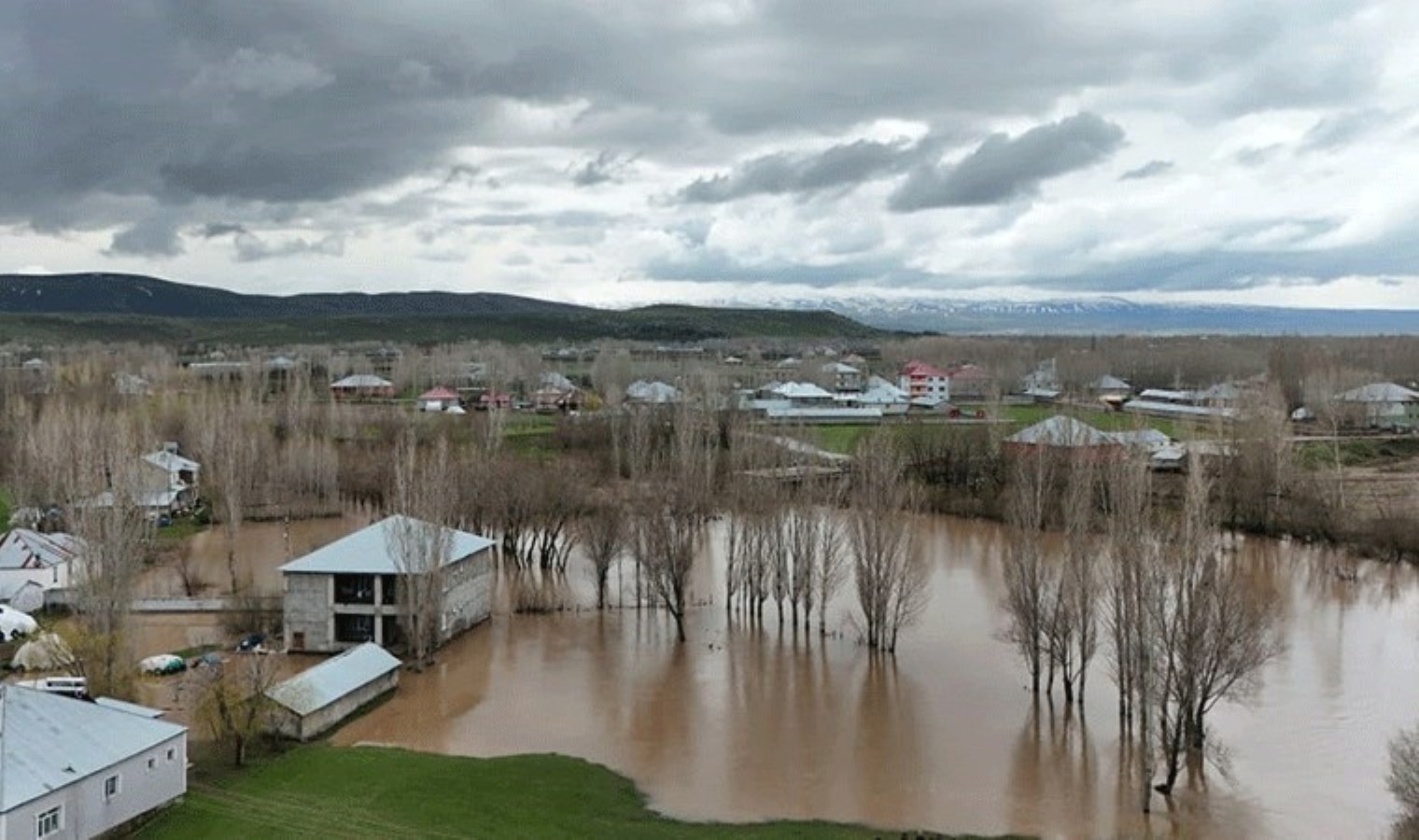 Ağrı’da dere taştı: Çok sayıda konut su altında kaldı!