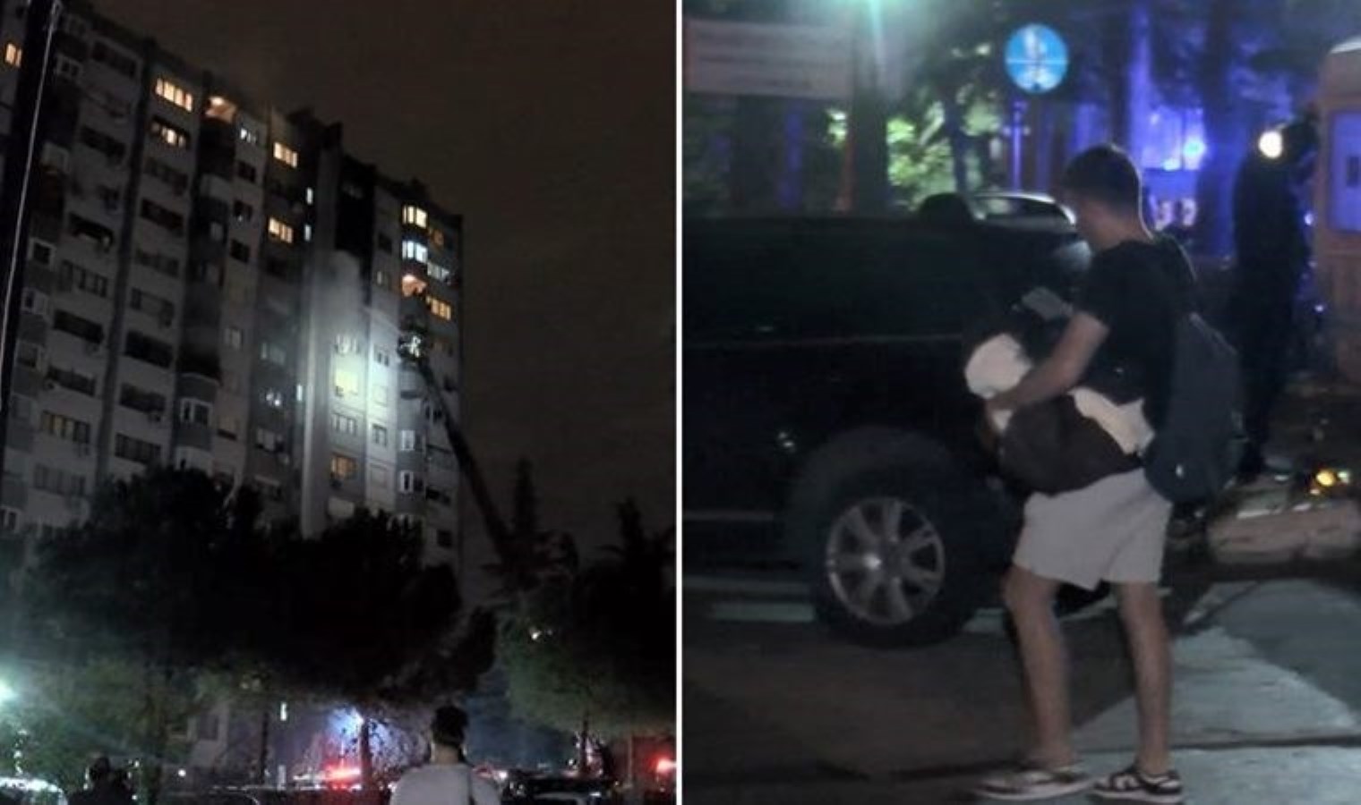Binada yangın paniği! Apartman sakinleri kendini sokağa attı