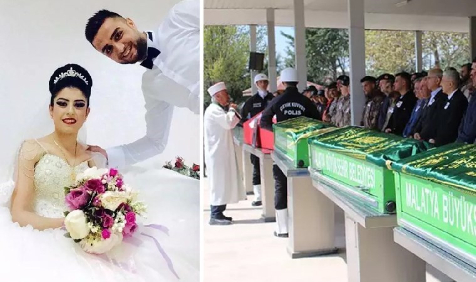 Bir aile yok olmuştu… Kazada ölen polis memuru, eşi ve 2 çocuğu toprağa verildi