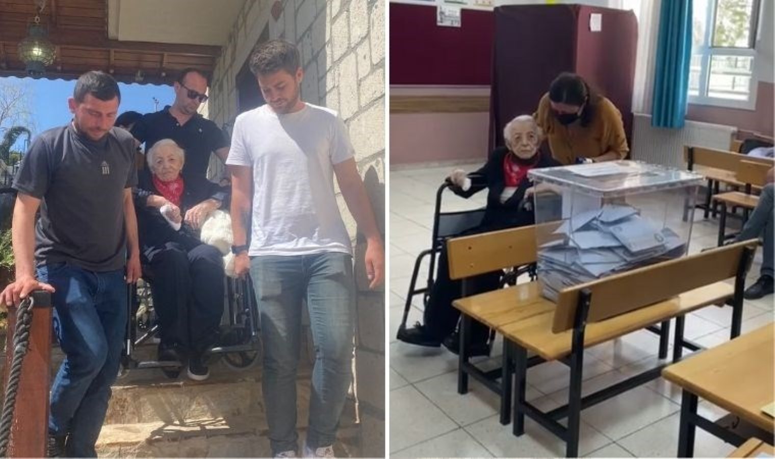 Cumhuriyetle yaşıt Zekiye Teyze, oyunu kullandı