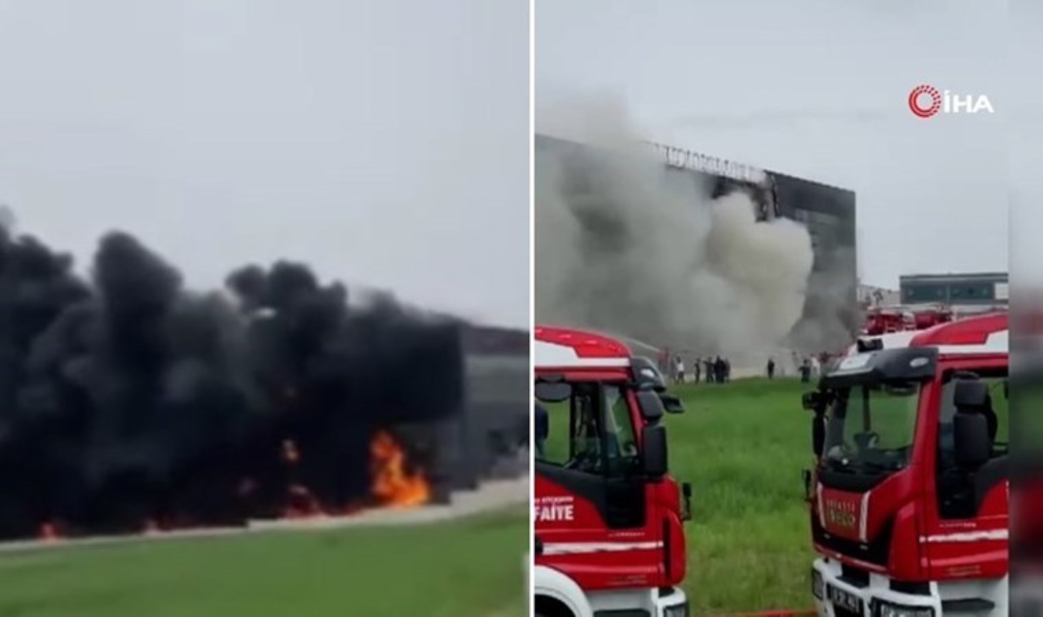 Endişe dolu anlar… Ankara’da fabrika yangını!