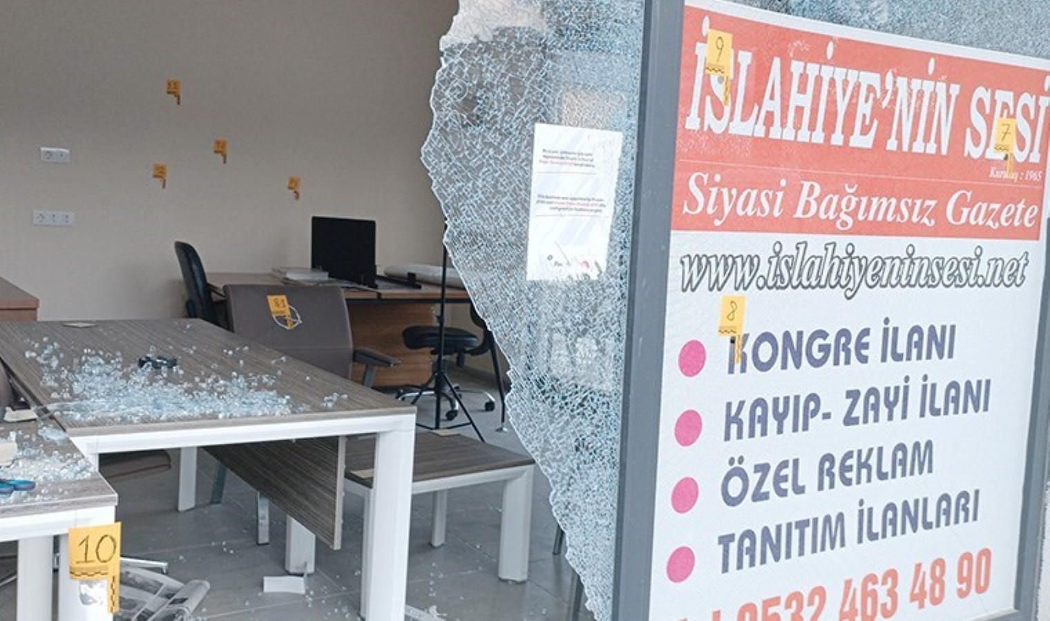 Gaziantep’te lokal gazetenin ofisi kurşunlandı