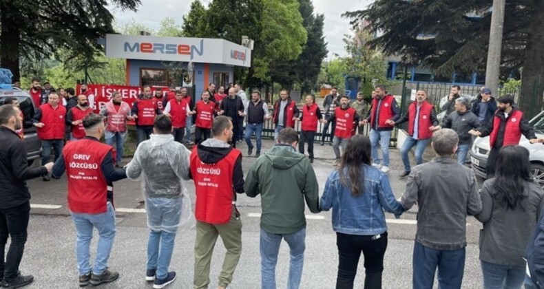 Gebze’de Mersen emekçileri greve çıktı