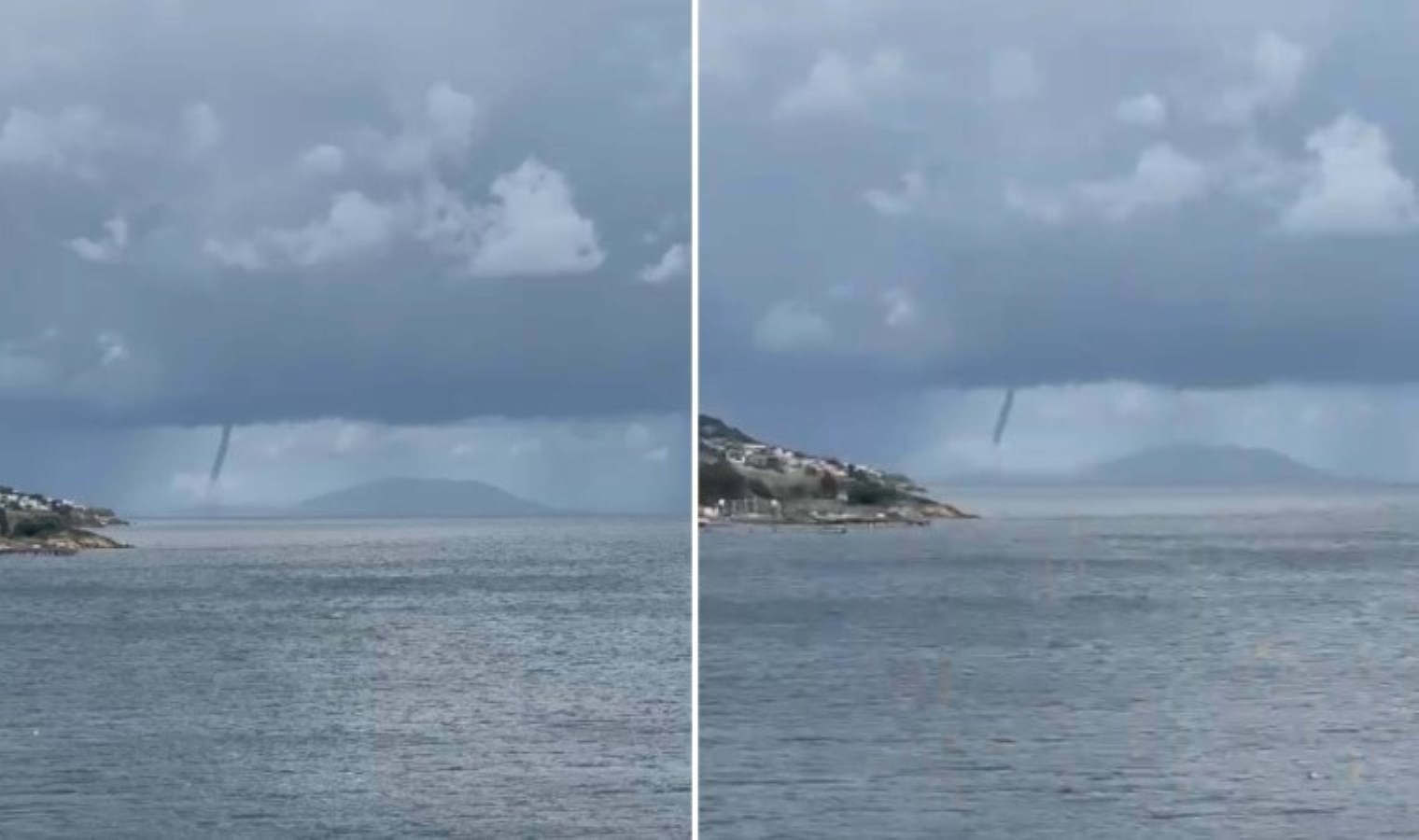 İzmir’in Foça ilçesi açıklarında hortum paniği!