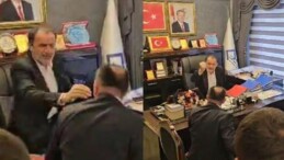 Seçimi kaybeden Yine Refahlı lider, periyot teslim merasiminde MHP’li milletvekiline çiçek fırlatıp, küfretti