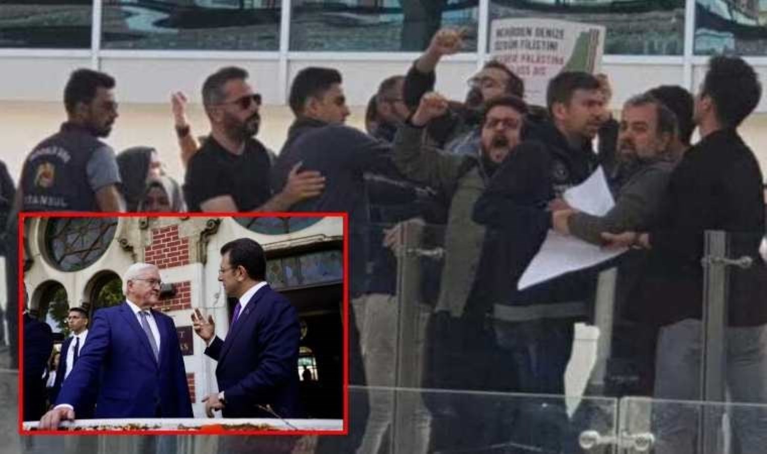 Steinmeier’e Filistin protestosu… Valilik gözaltıları yalandı