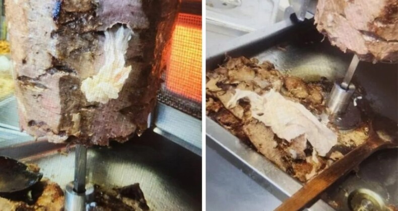 Ünlü döner zincirinde skandal imgeler: İçinden çıkanlar şoke etti…