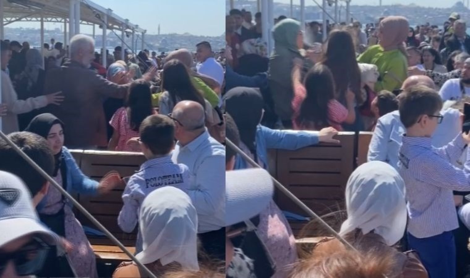 Üsküdar vapurunda yolcular ortasında biber gazlı hengame: Ortalık bir anda karıştı