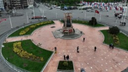 Abluka altındaki Taksim havadan görüntülendi