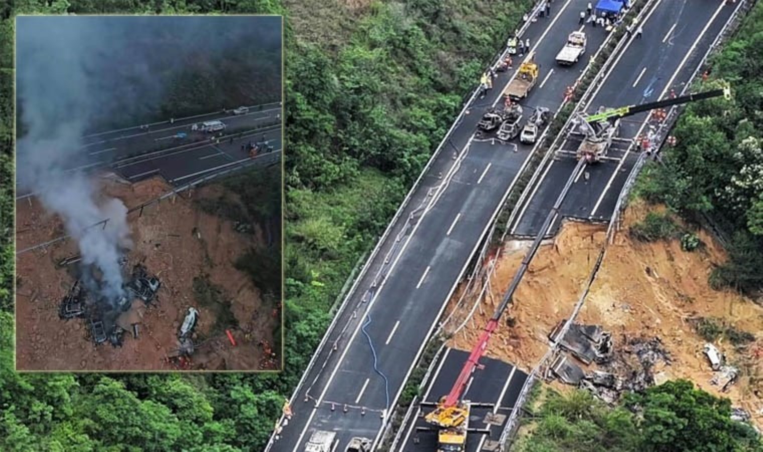 Çin’de otoyol çöktü: 48 kişi öldü! ‘Araçlar yarığa düştü…’