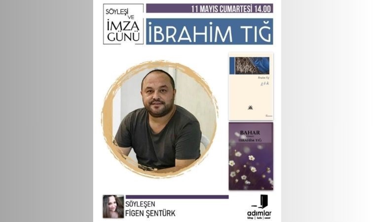 Muharrir Tığ, okuyucularıyla buluşacak