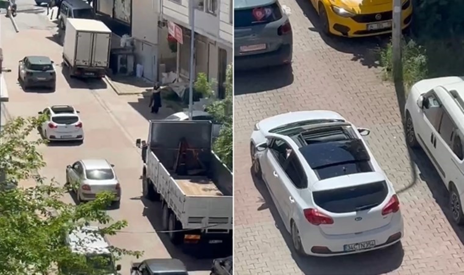 O anlar kameraya yansıdı… Konvoyda havaya ateş açtılar!